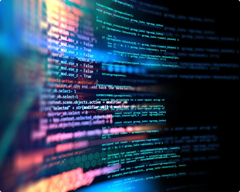 Ein Computerbildschirm mit Programmiersprache darauf