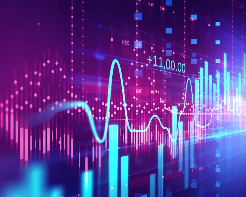 Ein grafisches Diagramm zeigt einen Wert